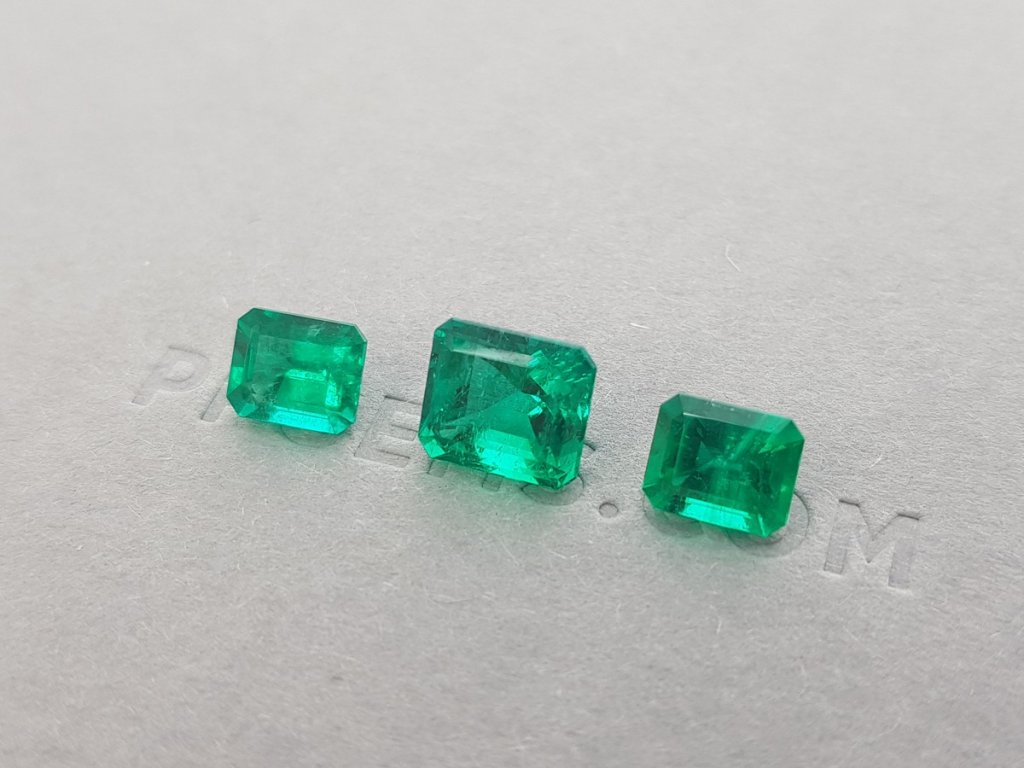 Set of Colombian emeralds 4.52, сt Image №4