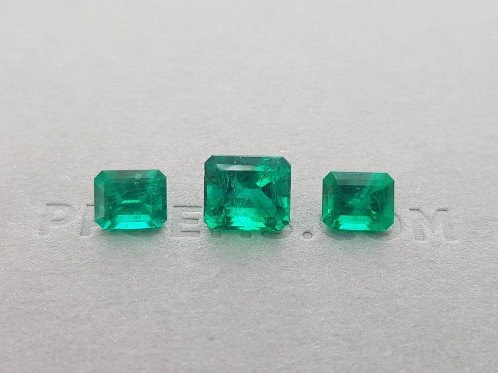 Set of Colombian emeralds 4.52, сt Image №5