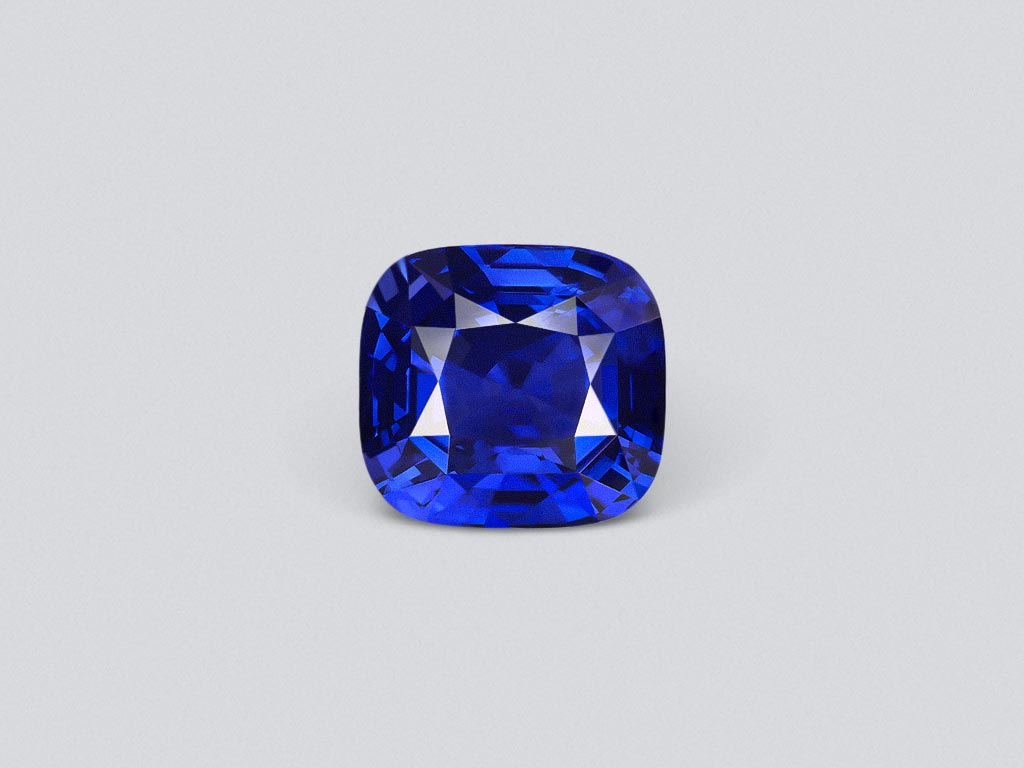 Unique Peacock Blue sapphire in cushion cut 15.18 carats, Sri Lanka Image №1