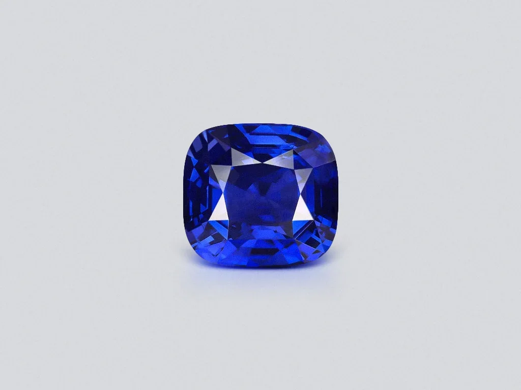 Saphir bleu paon taille coussin unique 15,18 carats, Sri Lanka Image №1