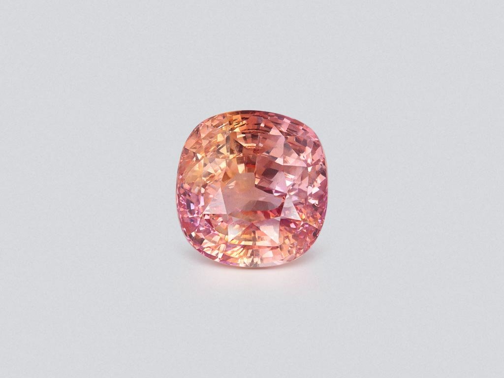 Sammlerstück, unbeheizter Ceylon-Padparadscha-Saphir im Kissenschliff, 6,17 Karat, SSEF Image №1