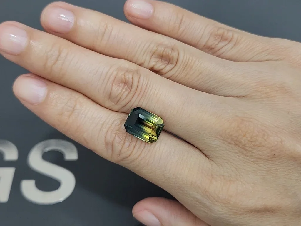 Unheated polychrome sapphire octagon cut 8.03 carats, Sri Lanka Image №2