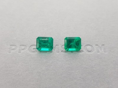 Pair of Colombian emeralds 2.19 ct photo