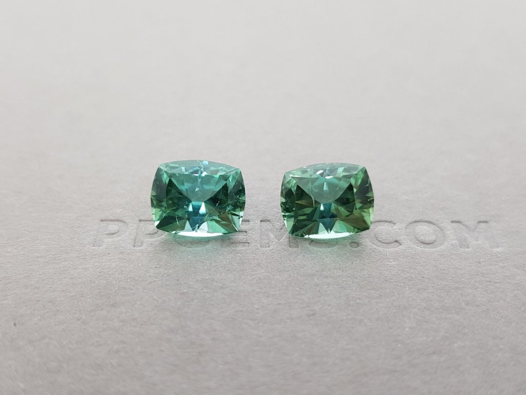 Pair of green tourmalines 5.76 ct, Afghanistan Image №4