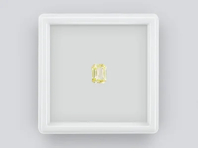 Octagon unheated yellow sapphire 1.77 ct, Sri Lanka photo