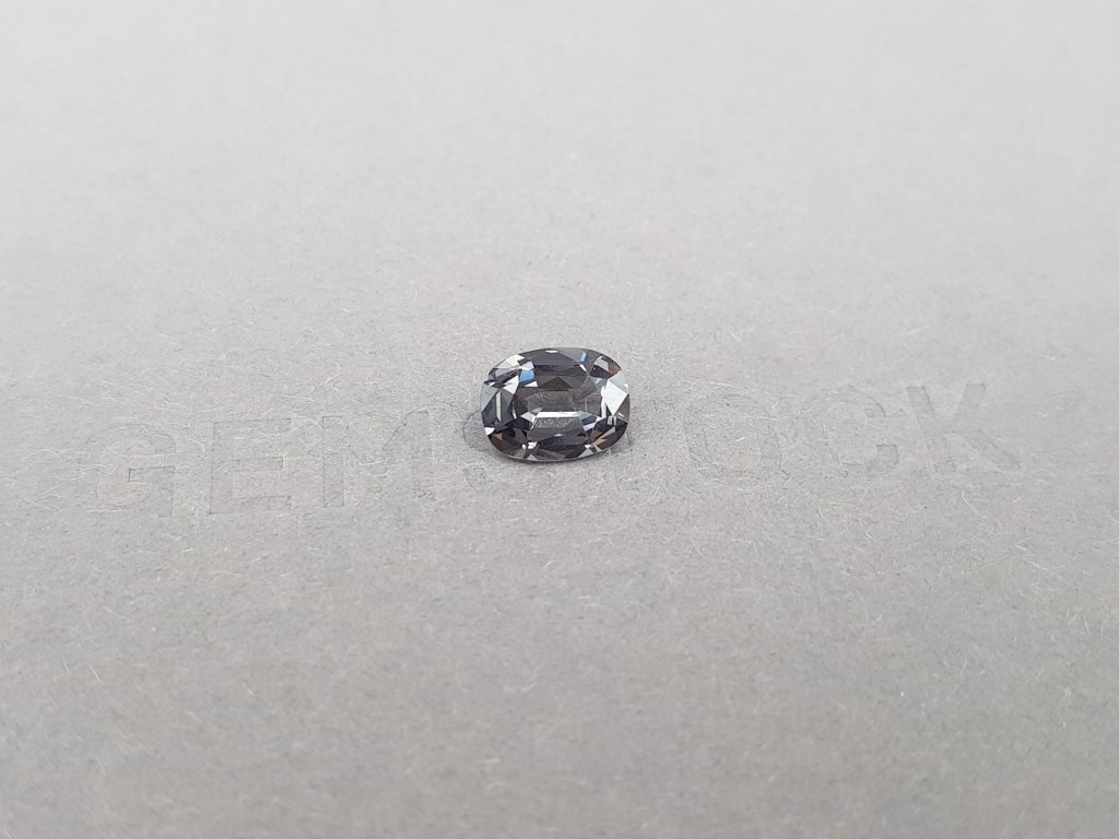 Gray steel spinel from Burma oval cut 1.38 ct Image №2
