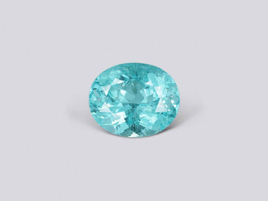 Neon blue Paraiba tourmaline oval cut 4.74 carats from Mozambique Image №1