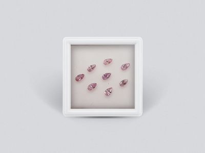 Set of calibrated sapphires 5x3 mm pear cut 1.79 carats/8 pcs photo