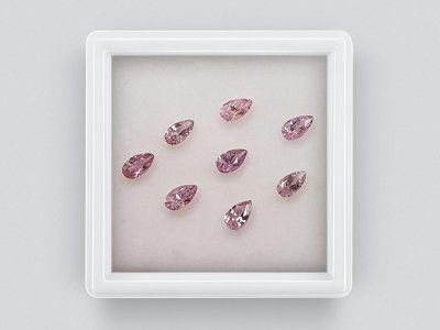 Ensemble de saphirs calibrés 5x3 mm taille poire 1,79 carats/8 pcs photo