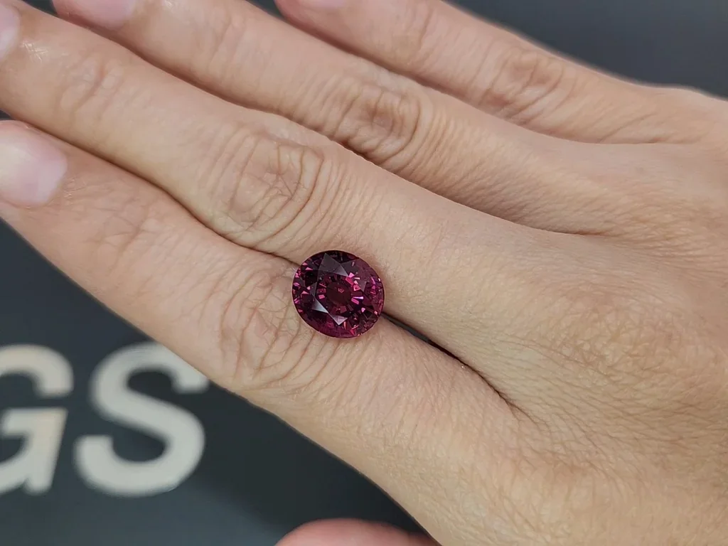 Rhodolite garnet in oval cut 6.47 carats, Tanzania Image №2