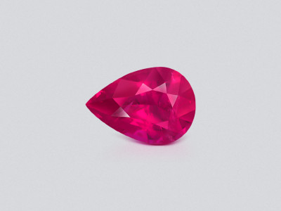 Unheated ruby pear cut  2.52 carats, Mozambique  photo