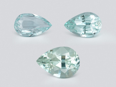 Ensemble aigues-marines taille poire, 1,92 carat, Madagascar photo