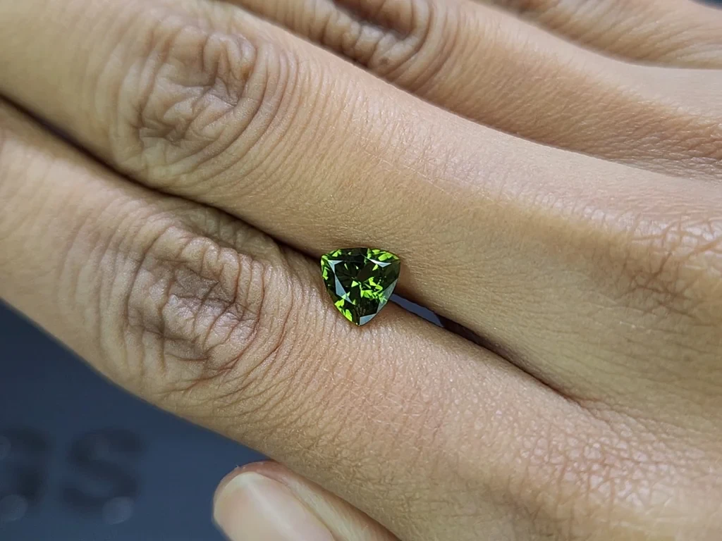 Grüner turmalin im trillion-schliff 1,18 karat, Tansania Image №2