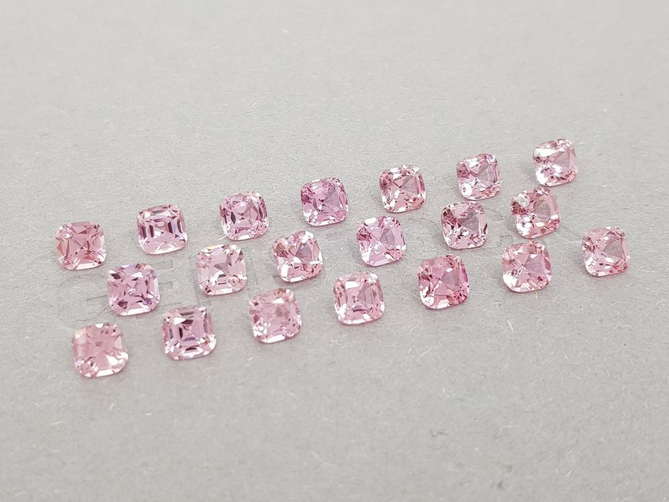 Set of 20 cushion cut pink spinels 9.56 ct, Burma Image №2