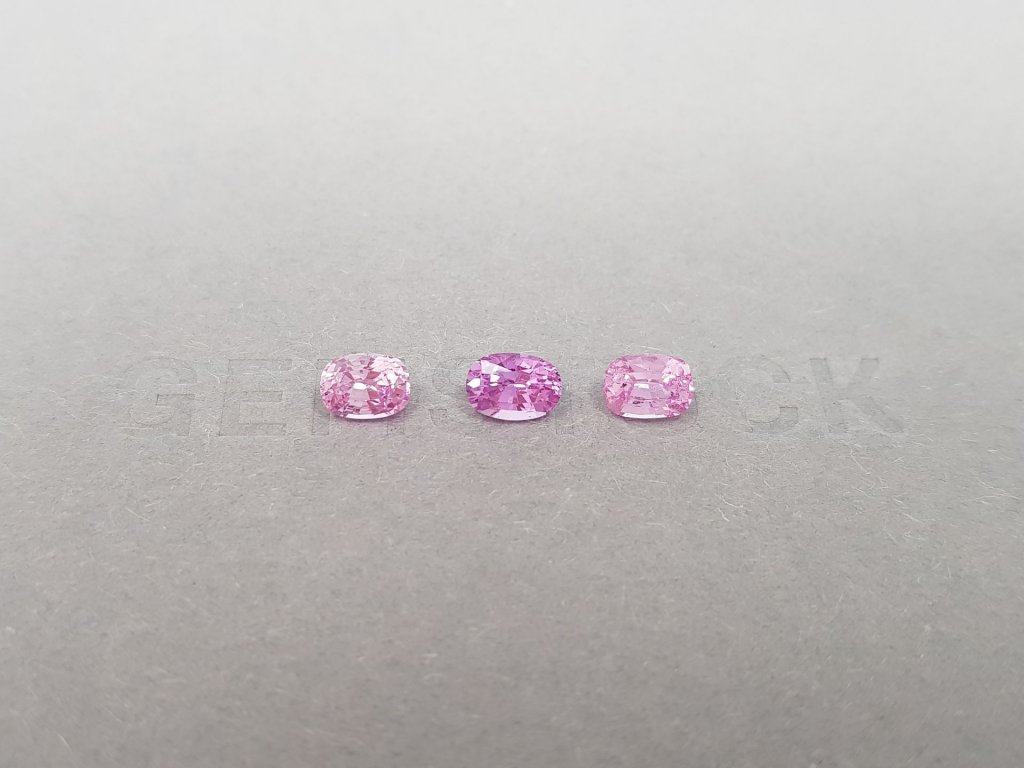 Set of unheated oval cut pink sapphires 2.02 ct from Madagascar Image №1