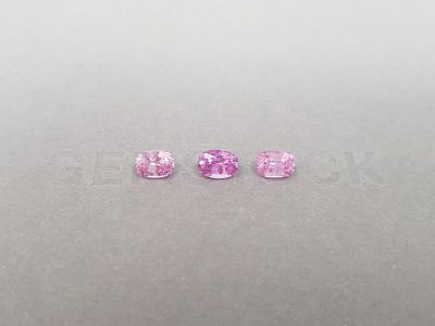 Set of unheated oval cut pink sapphires 2.02 ct from Madagascar photo