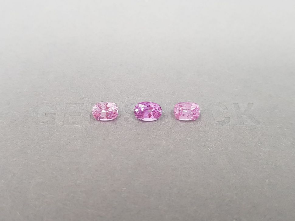 Set of unheated oval cut pink sapphires 2.02 ct from Madagascar Image №1