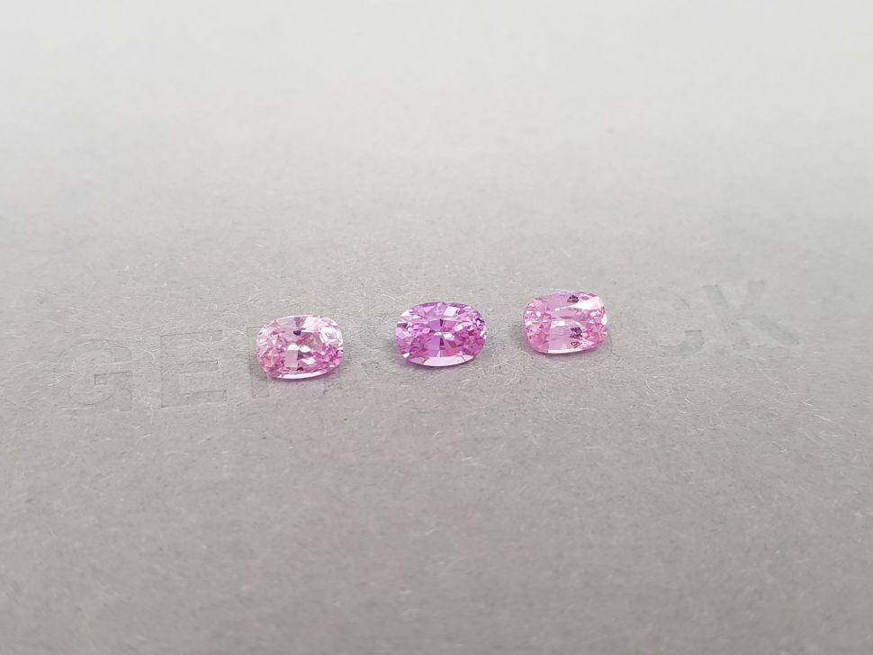 Set of unheated oval cut pink sapphires 2.02 ct from Madagascar Image №2