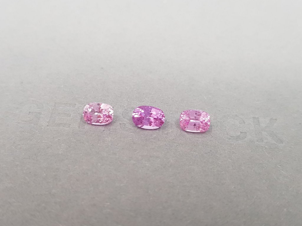 Set of unheated oval cut pink sapphires 2.02 ct from Madagascar Image №3