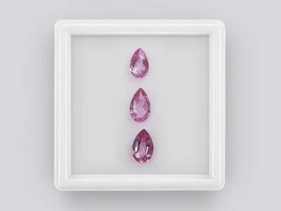 Ensemble de spinelle rose 1,87 carats, Pamir photo