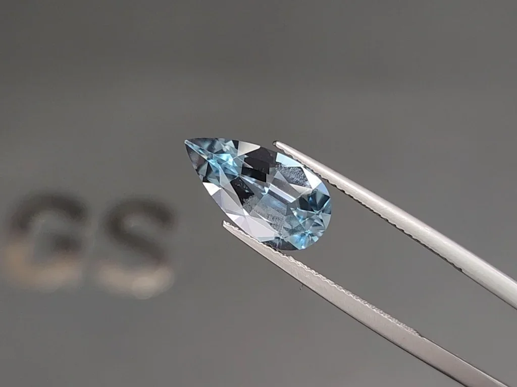 Aguamarina Santa María talla pera de 3,35 quilates, Madagascar Image №3