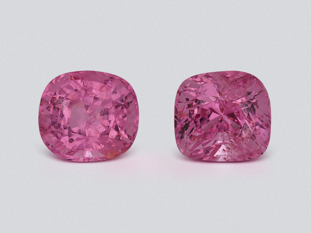 Un par de espinelas rosas de talla cojín 3,81 quilates, Vietnam Image №1