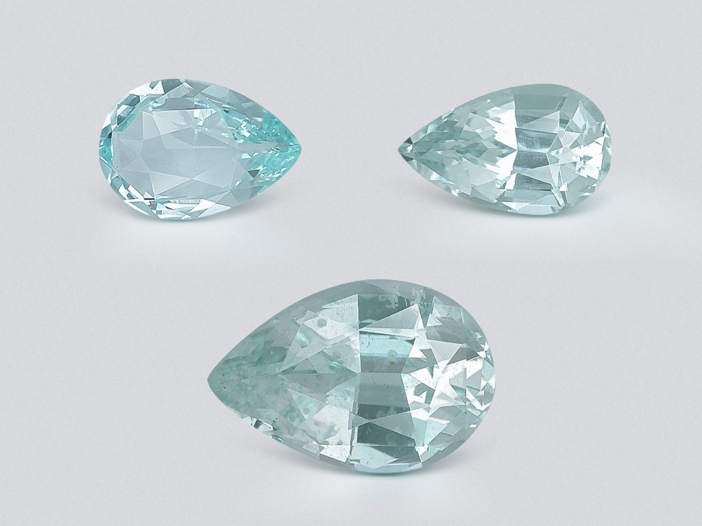 Ensemble aigues-marines taille poire, 1,84 carat, Madagascar Image №1