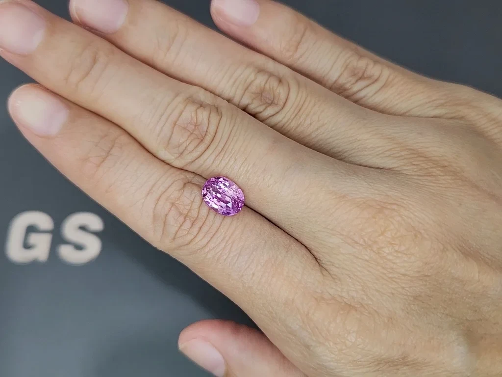 Unbehandelter rosa saphir im ovalschliff 3,05 karat, Sri Lanka Image №2