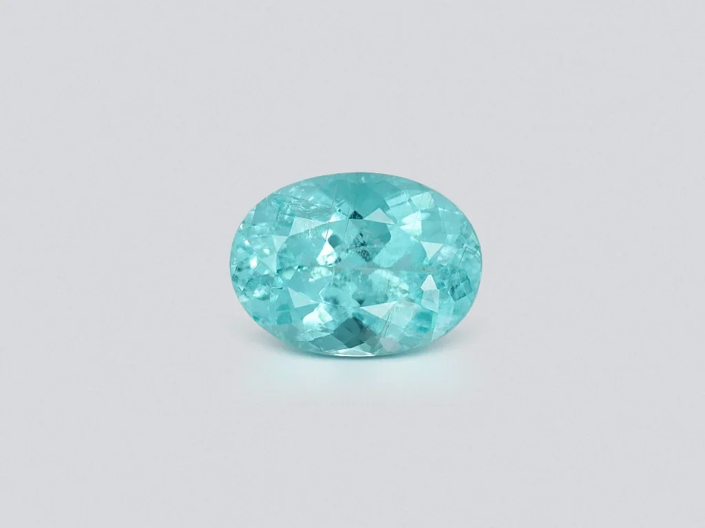 Tourmaline Paraiba bleu vif 6,47 carats, taille ovale, Mozambique Image №1