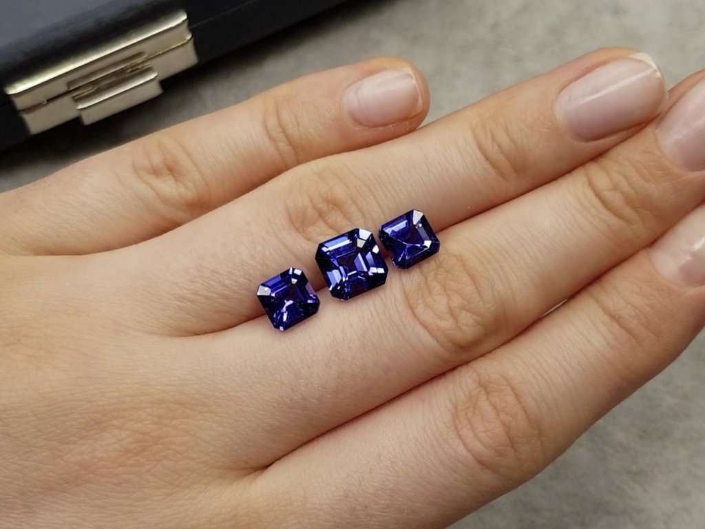 Ensemble tanzanite taille Asscher 6,71 carats Image №2