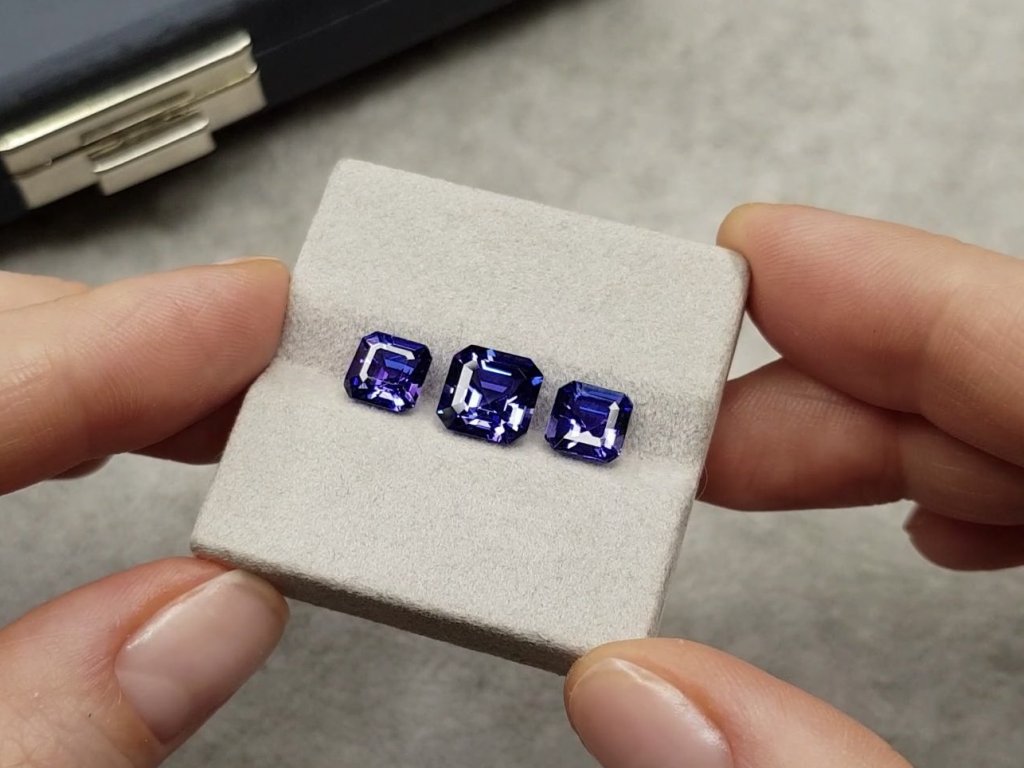 Ensemble tanzanite taille Asscher 6,71 carats Image №3