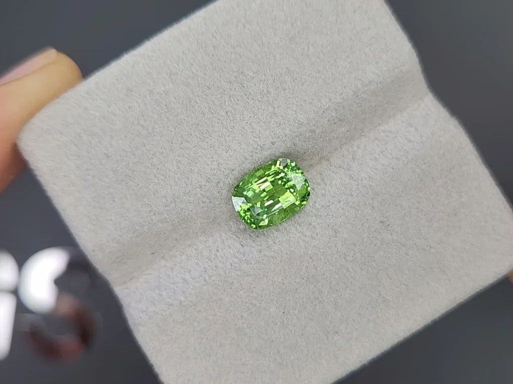 Granate tsavorita verde brillante talla cojín 2,10 quilates, Tanzania Image №4