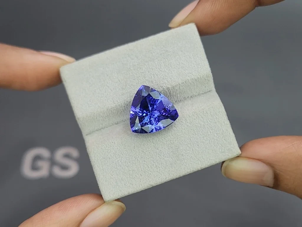 Tanzanita de 7,44 quilates con talla trillón, Tanzania Image №4