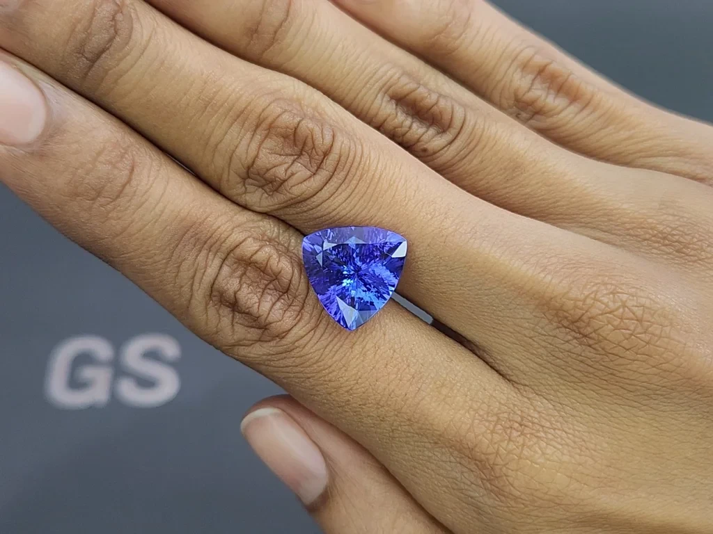 Tanzanita de 7,44 quilates con talla trillón, Tanzania Image №2