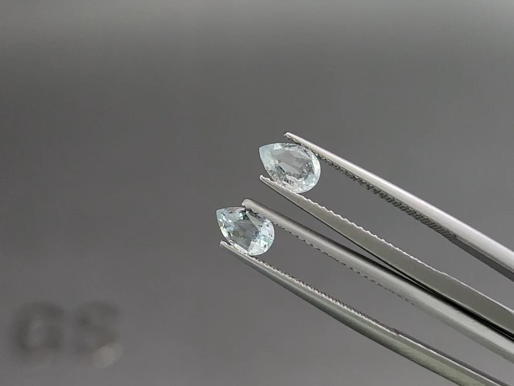 Set of aquamarines pear cut 1.82 carats, Madagascar Image №4