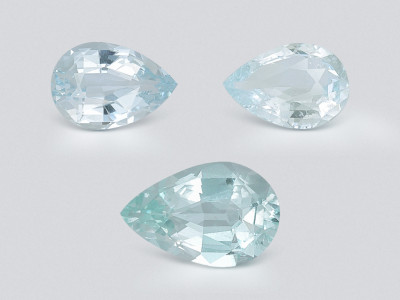 Satz aquamarine im birnenschliff 1,82 karat, Madagaskar photo