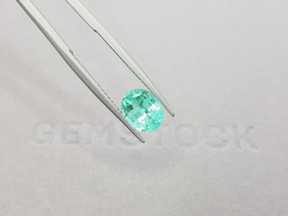 Bright blue-green Paraiba tourmaline from Mozambique 1.65 ct Image №4
