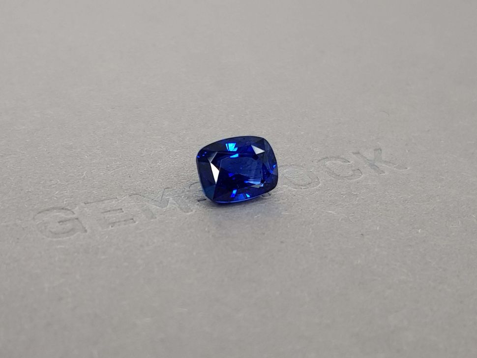 Cushion cut Royal Blue sapphire 5.08 ct, Sri Lanka, GFCO Image №2