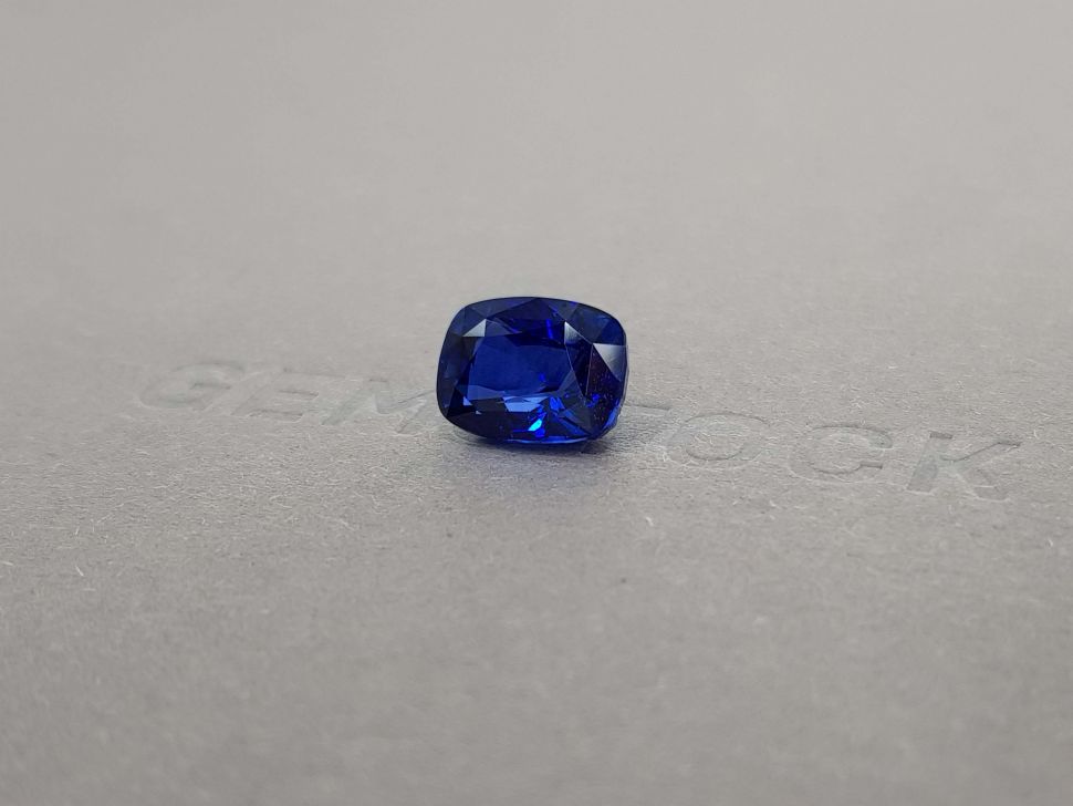 Cushion cut Royal Blue sapphire 5.08 ct, Sri Lanka, GFCO Image №3