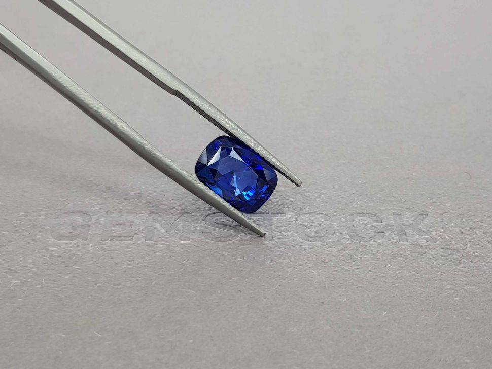 Cushion cut Royal Blue sapphire 5.08 ct, Sri Lanka, GFCO Image №4