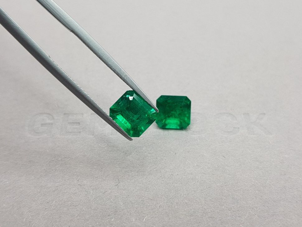 Pair of Colombian Muzo Green emeralds in octagon cut 2.98 ct Image №4