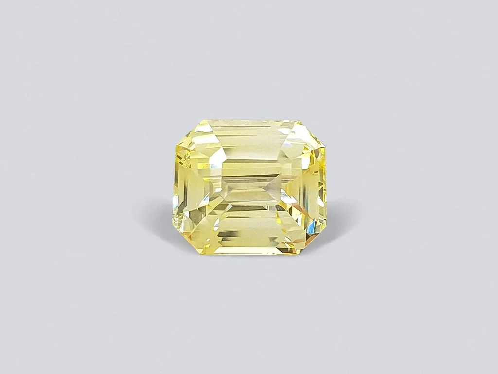 Grand saphir jaune doré taille octogonale non chauffé 15,06 carats, Sri Lanka Image №1