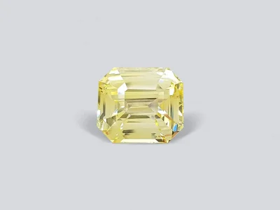 Large unheated golden yellow octagon cut sapphire 15.06 carats, Sri Lanka photo