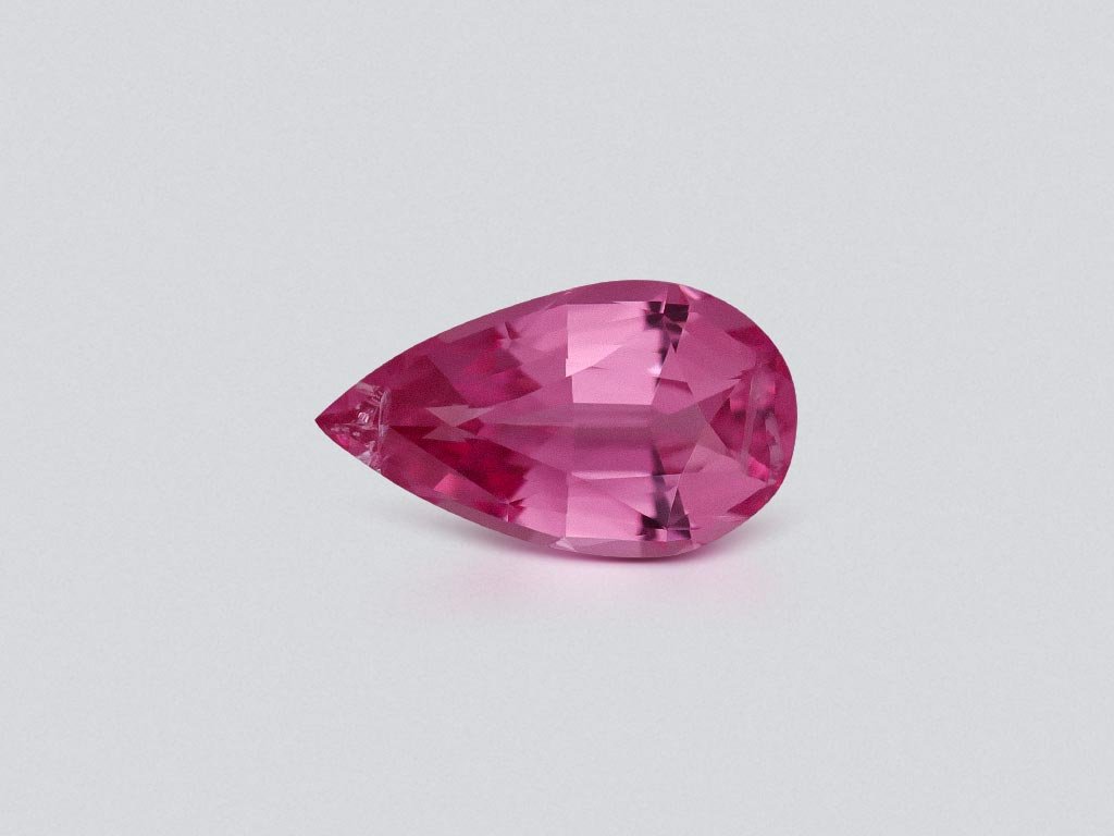 Spinelle rose Mahenge poire taillée 1,06 carats, Tanzanie Image №1