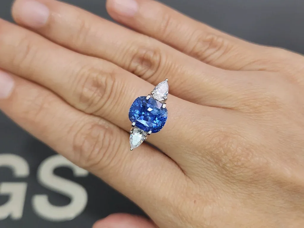 Zafiro azul aciano de talla cojín de 6,00 ct, Sri Lanka Image №5