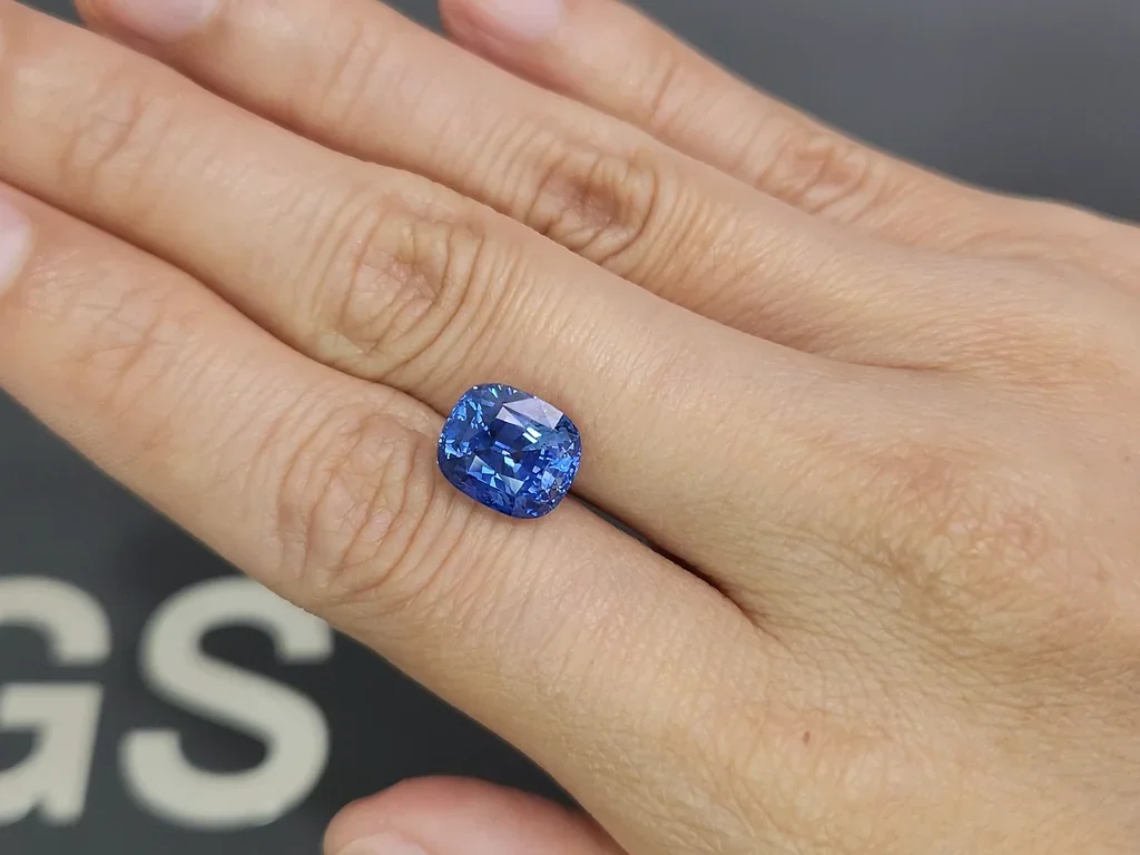 Zafiro azul aciano de talla cojín de 6,00 ct, Sri Lanka Image №2