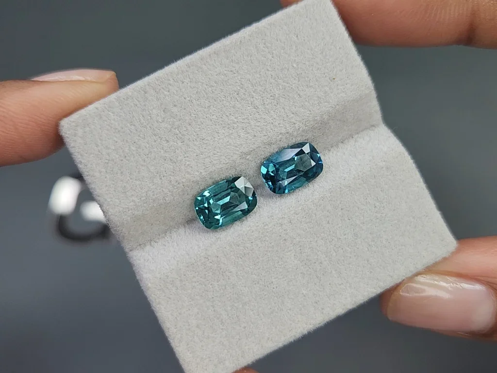 Pair of tourmalines Lagoon cushion cut 2.73 carats, Afghanistan Image №4