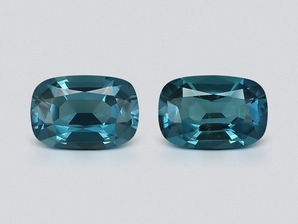 Pair of tourmalines Lagoon cushion cut 2.73 carats, Afghanistan Image №1