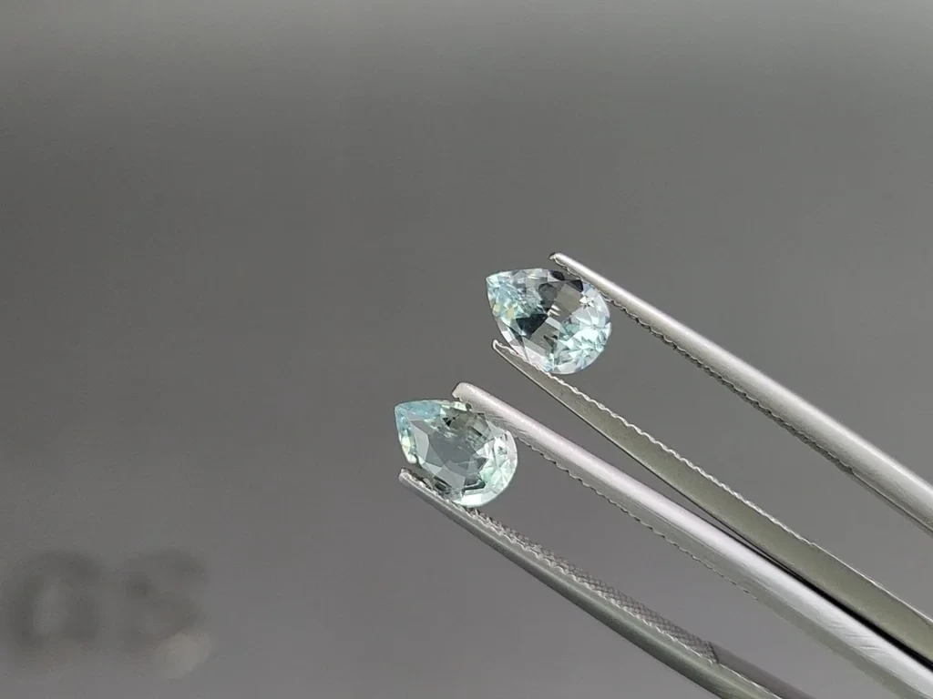 Set of aquamarines pear cut 1.84 carats, Madagascar Image №4