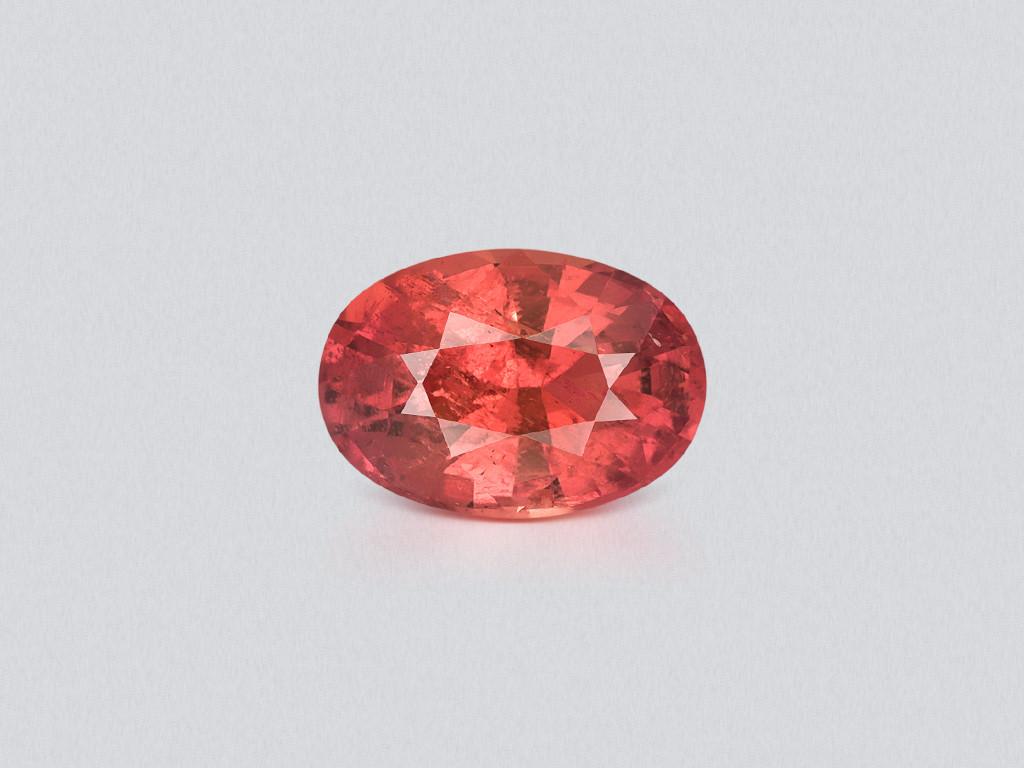 Saphir Padparadscha non chauffé, taille ovale 2,54 carats, Sri Lanka  Image №1